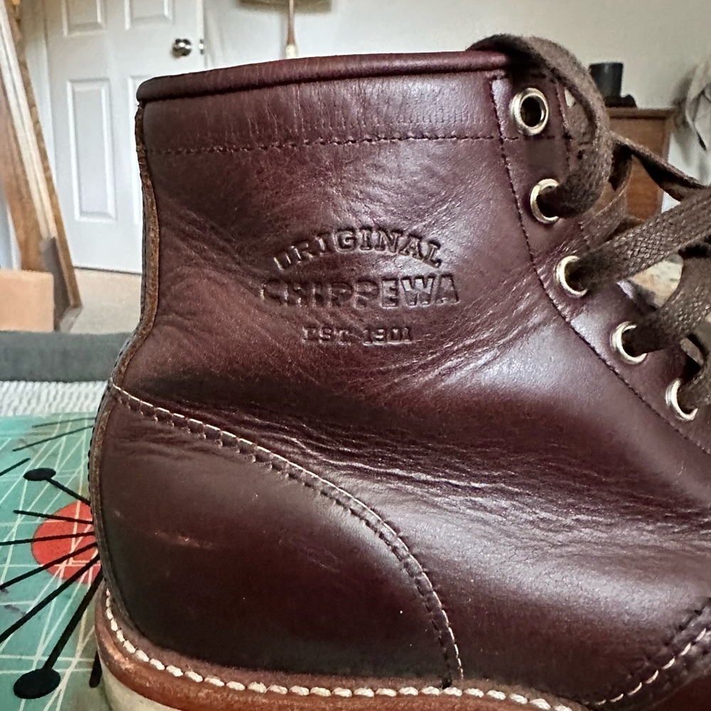 Chippewa Bradford 6" Wedge Sole Boots Cordovan